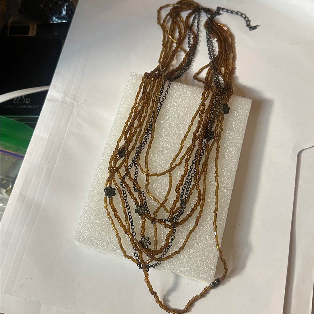 Brown Gold Beads As Is